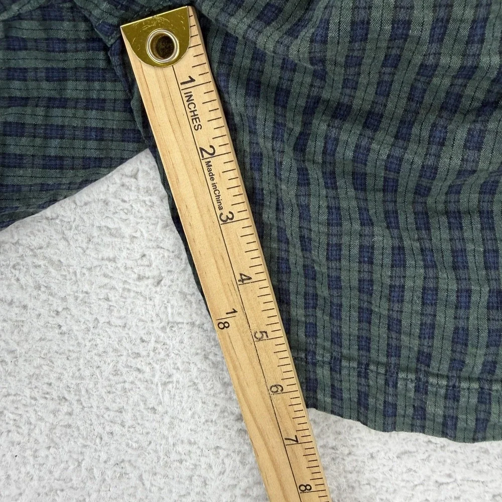 J.Crew Shorts Mens XL Green Check Chino Drawstring Waist Plaid Casual Summer